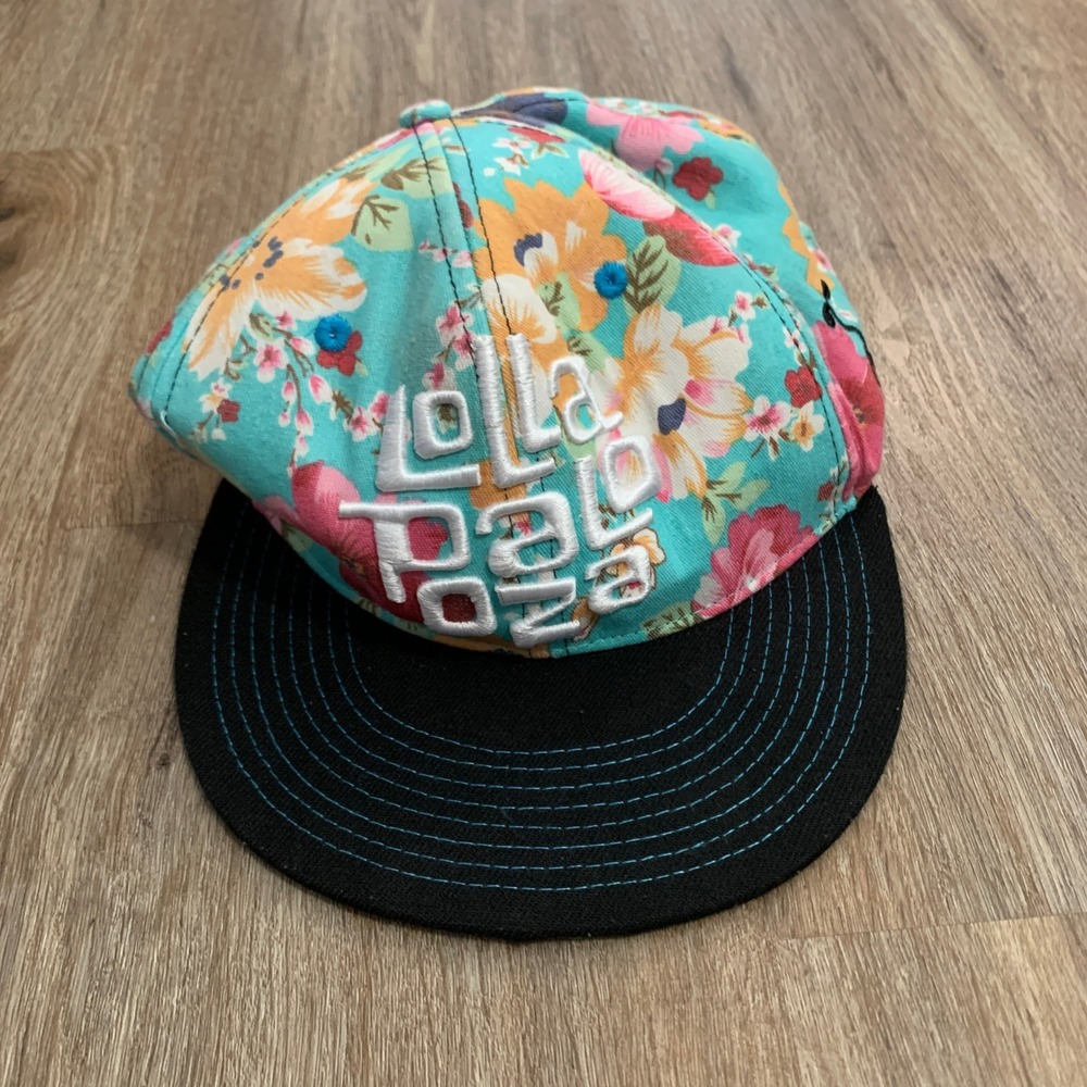Grassroots California 420 Limited Edition Lollapalooza snapback hat, floral teal